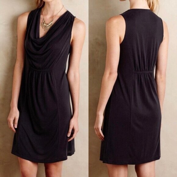 Anthropologie Maeve Cara cowl neck shift Gray dress Size S Modal Sleeveless - Picture 1 of 9